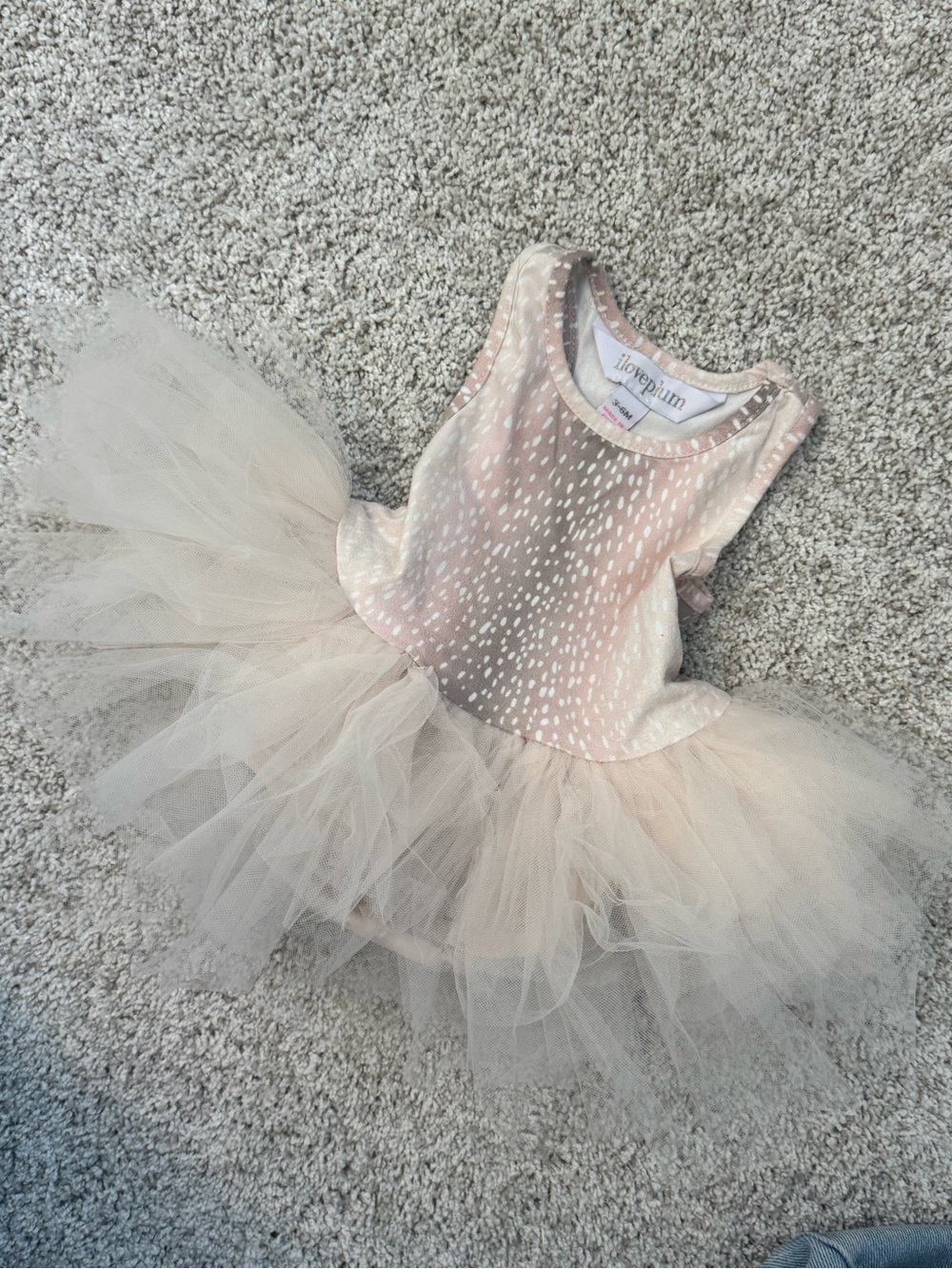 I Love Plum - Deer-Print Tutu Dress